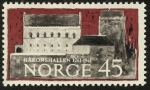 Stamps : Europe : Norway :  NORUEGA - Barrio de Bryggen en la ciudad de Bergen