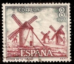 Stamps : Europe : Spain :  Molinos de la Mancha - Ciudad Real