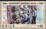 Stamps : America : Chile :  CENTENARIO INGENIERIA NAVAL