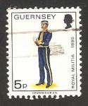 Stamps United Kingdom -  Guernsey - uniforme militar, sargento de granaderos del regimiento del este