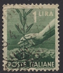 Stamps Italy -  La plantación de árboles.