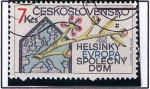 Stamps Czechoslovakia -  Mapa y rama