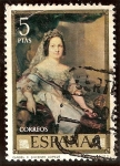 Stamps Spain -  Isabel II - Vicente López Portaña