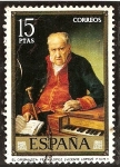 Stamps Spain -  El organista Félix López - Vicente López Portaña