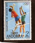 Stamps Andorra -  Munchen 1972
