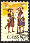 Sellos de Europa - Espa�a -  Uniformes Militares - Mosqueteros de los Tercios Morados Viejos. 1694