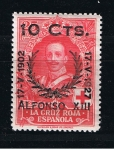 Stamps Europe - Spain -  Edifil  375   XXV  Aniversario de la Jura de la constitución por Alfonso XIII.  Sobrecargados.  