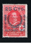 Stamps Europe - Spain -  Edifil  376   XXV  Aniversario de la Jura de la constitución por Alfonso XIII.  Sobrecargados.  
