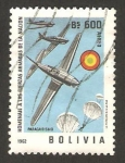 Stamps Bolivia -  homenaje a las fuerzas armadas de la nación (paracaidismo)
