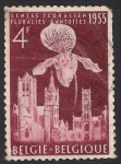 Stamps Belgium -  Tres torres y Orquídea.