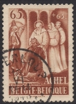 Stamps Belgium -  San Benedicto y el Rey Totila.
