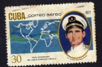 Stamps : America : Cuba :  XXXV Aniversario vuelo Camaguey-Sevilla