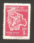 Stamps : America : Bolivia :  anivº de la reforma agraria 