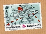 Stamps Spain -  Barcelona`92 Serie II Equitación (serie4/4)