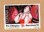 Stamps Spain -  Barcelona`92 Serie IV Halterofilia (serie 1/3)