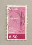 Sellos de America - Brasil -  Torre en Brasilia