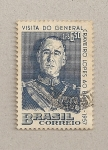 Sellos de America - Brasil -  Visita General Craveiro Lopez
