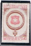 Stamps : America : Chile :  Nacionalizacion del Cobre