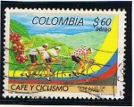Stamps : America : Colombia :  Cafe y Ciclismo