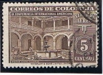 Stamps : America : Colombia :  IX conferencia internaciona Americana (Patio Cancilleria)