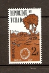 Stamps Chad -  SILUETA   DE   LEÓN