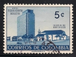 Stamps : America : Colombia :  Hotel Tequenama Bogota e Iglesia de San Diego.