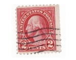 Stamps United States -  Washington red