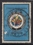 Stamps Colombia -  Banderas de los estados de America.