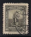 Stamps : America : Colombia :  Monumento Precolombino.