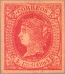 Stamps Spain -  ESPAÑA 1864 64 Sello Nuevo Isabel II