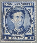 Stamps Spain -  ESPAÑA 1876 180 Sello Nuevo Alfonso XII 1p