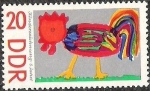 Stamps : Europe : Germany :  DDR - KINDERZEICHNUNG 6 JAHRE