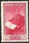 Stamps Chile -  4° CENTENARIO FUNDACION SANTIAGO - CAMILO HENRIQUEZ