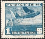 Stamps America - Chile -  LINEA AEREA NACIONAL - CARABELAS