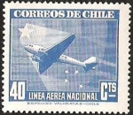 Sellos de America - Chile -  LINEA AEREA NACIONAL - ESTRELLA