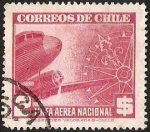 Stamps Chile -  LINEA AEREA NACIONAL - ROSA DE LOS VIENTOS