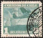 Sellos de America - Chile -  LINEA AEREA NACIONAL - CARABELA