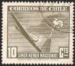 Sellos del Mundo : America : Chile : LINEA AEREA NACIONAL - CAMPANARIO