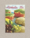 Sellos de Oceania - Australia -  Paisaje con frutas