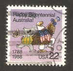 Stamps United States -  II centº de Australia, emisión conjunta con Australia