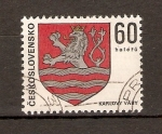Stamps Czechoslovakia -  ESCUDO   DE   ARMAS   DE   KARLOVY   VARY