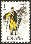 Stamps Spain -  Uniformes militares. Húsar de la muerte, 1705