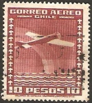 Stamps Chile -  avión y arco iris