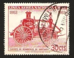 Stamps Chile -  centº del cuerpo de bomberos de santiago