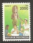 Stamps Asia - Indonesia -  medicina, enfermeras y niños