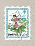 Stamps Mongolia -  Pastor con ovejas