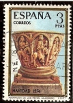 Stamps : Europe : Spain :  Navidad. Adoración de los Reyes, Valcobero