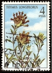 Stamps : Europe : Spain :  Flora. Thymus longiflorus