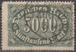 Stamps Germany -  Deutsches Reich 1922 Scott 208 Sello Serie Basica Numeros 5000 usado Alemania Michel256