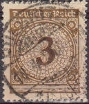 Stamps Germany -  Deutsches Reich 1923 Scott 323 Sello Serie Basica Numeros 3 usado Alemania 